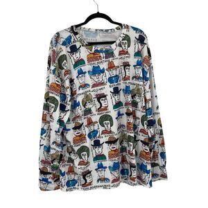 Western Humor All Over Print Long Sleeve Shirt Men’s 4XL Cowboy Rodeo